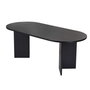 Hanah Home Sabella Mesa de Comedor extensible 200x90 cm color Madera Negra en melamina